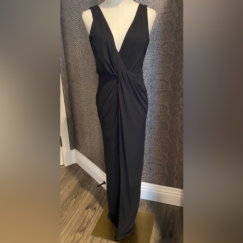 Dance & Marvel black midi dress. M